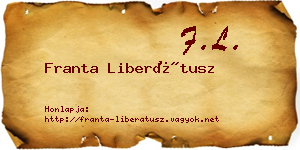 Franta Liberátusz névjegykártya